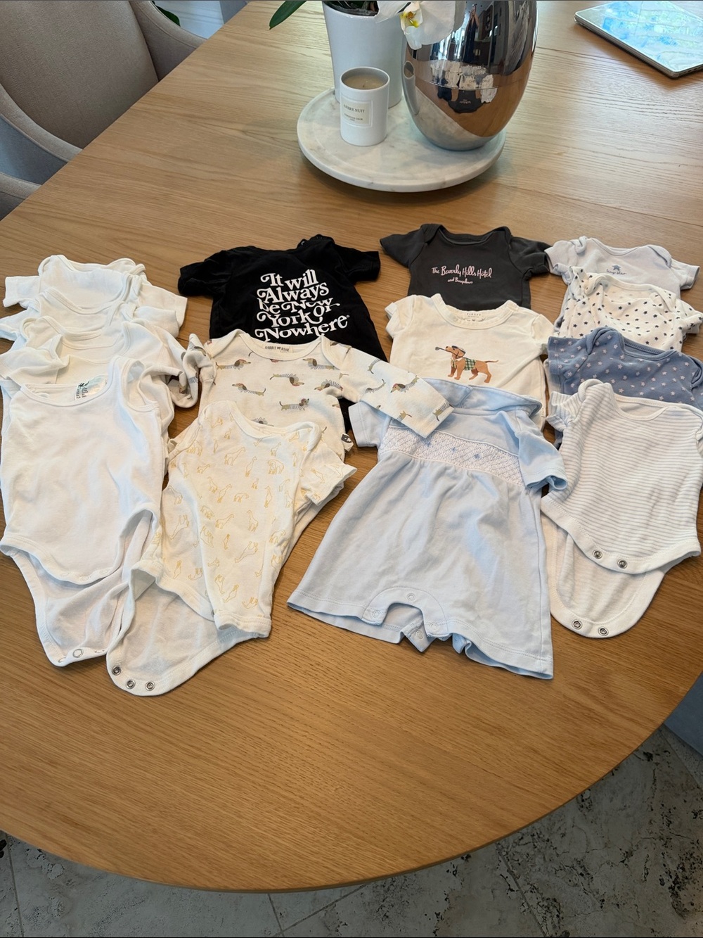 15 assorted 0-3month onesies